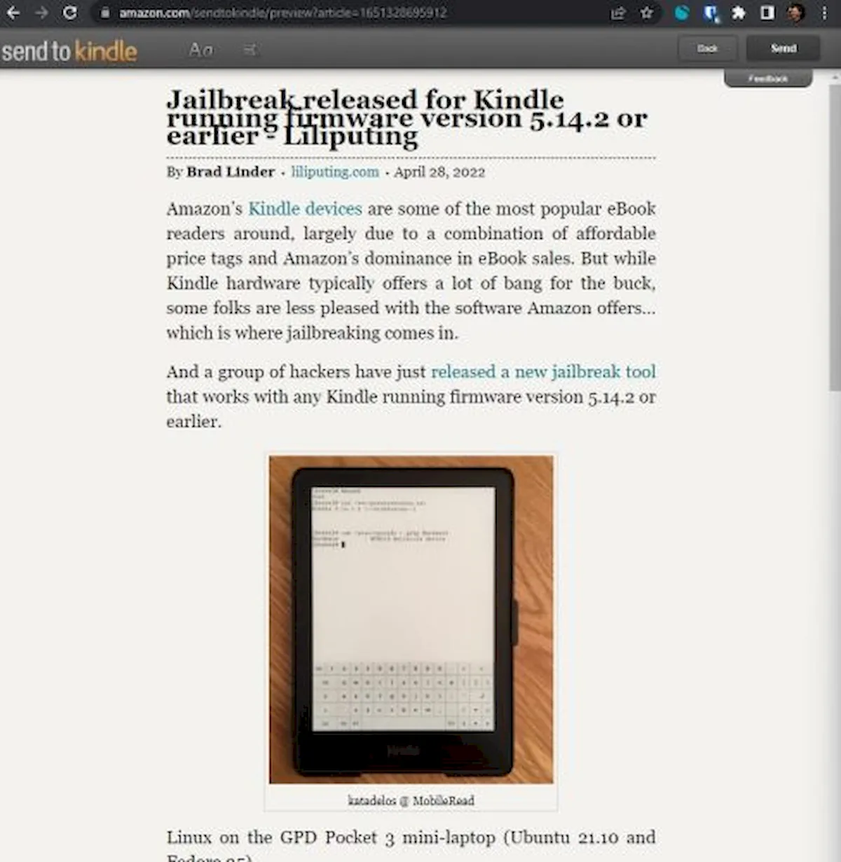 Amazon Kindle agora livros suportados EPUB