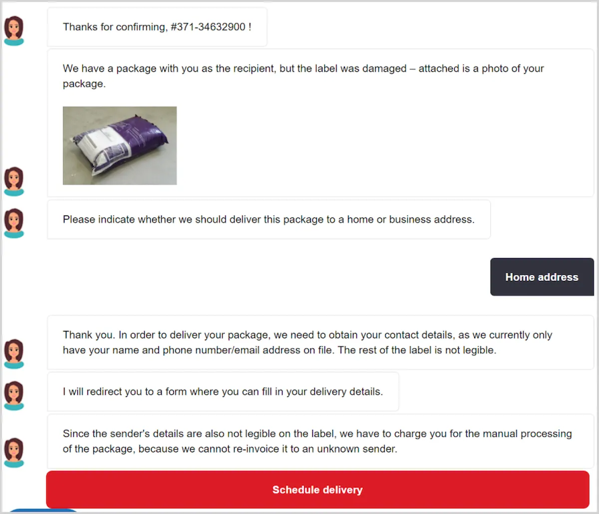 Chatbot no site de phishing