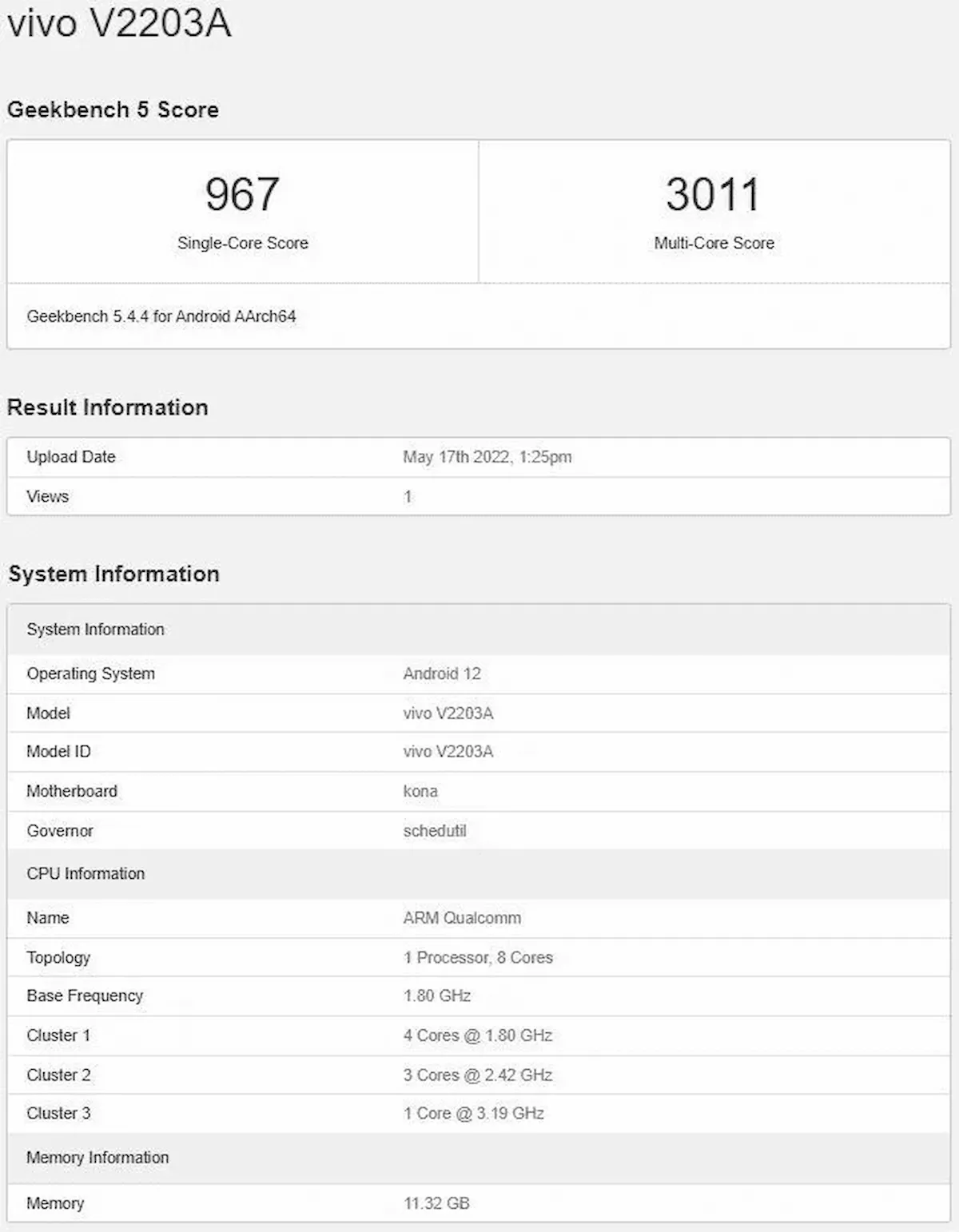 Vivo S15 Pro apareceu no Geekbench, com 12 GB de RAM