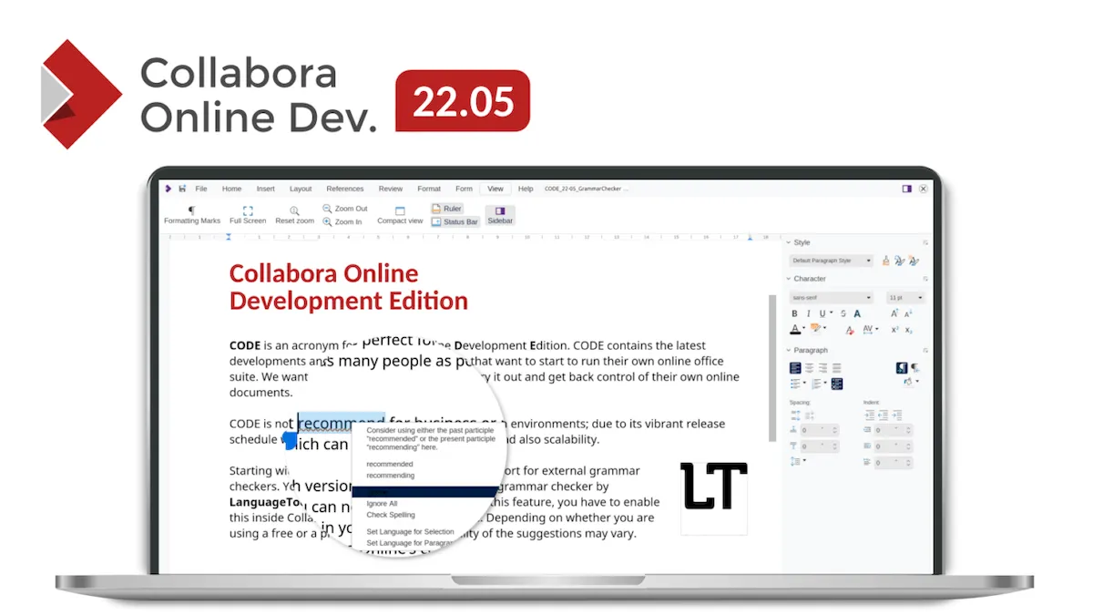 CODE 22.5 lançado com tudo para executar o LibreOffice Online Server