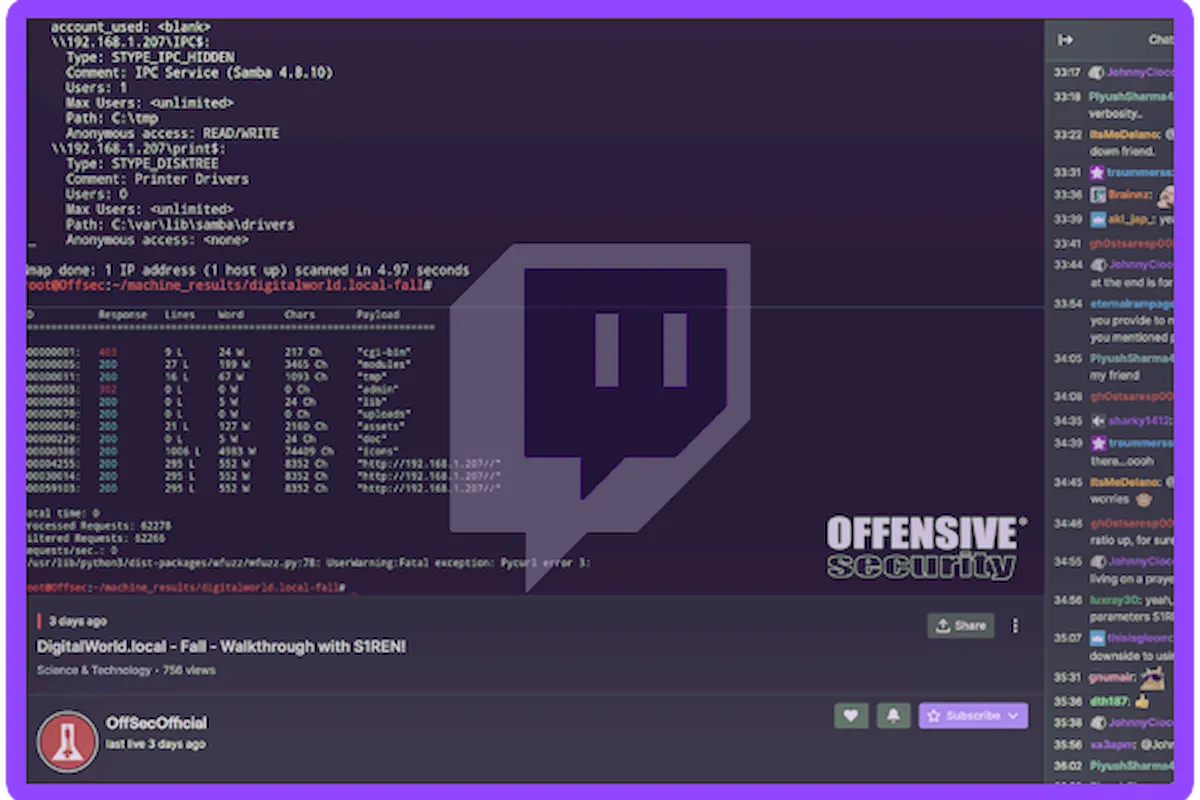 Criadores do Kali Linux transmitirá curso gratuito no Twitch 3 Criadores do Kali Linux transmitirá curso gratuito no Twitch