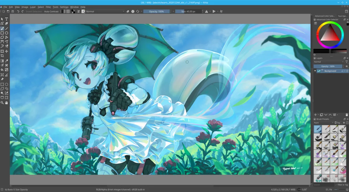 Krita 5.1 beta lançado com melhorias no suporte a arquivos do Photoshop