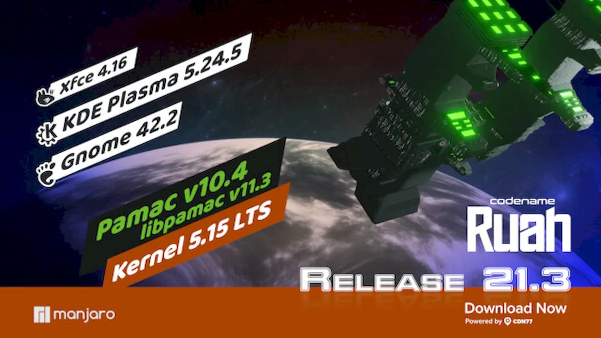 Manjaro 21.3.0 lançado com Calamares 3.2, GNOME 42 e Xfce 4.16