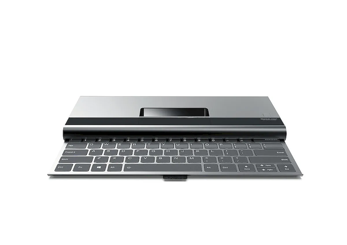 MOZI, um notebook conceito com um projetor embutido e teclado retrátil