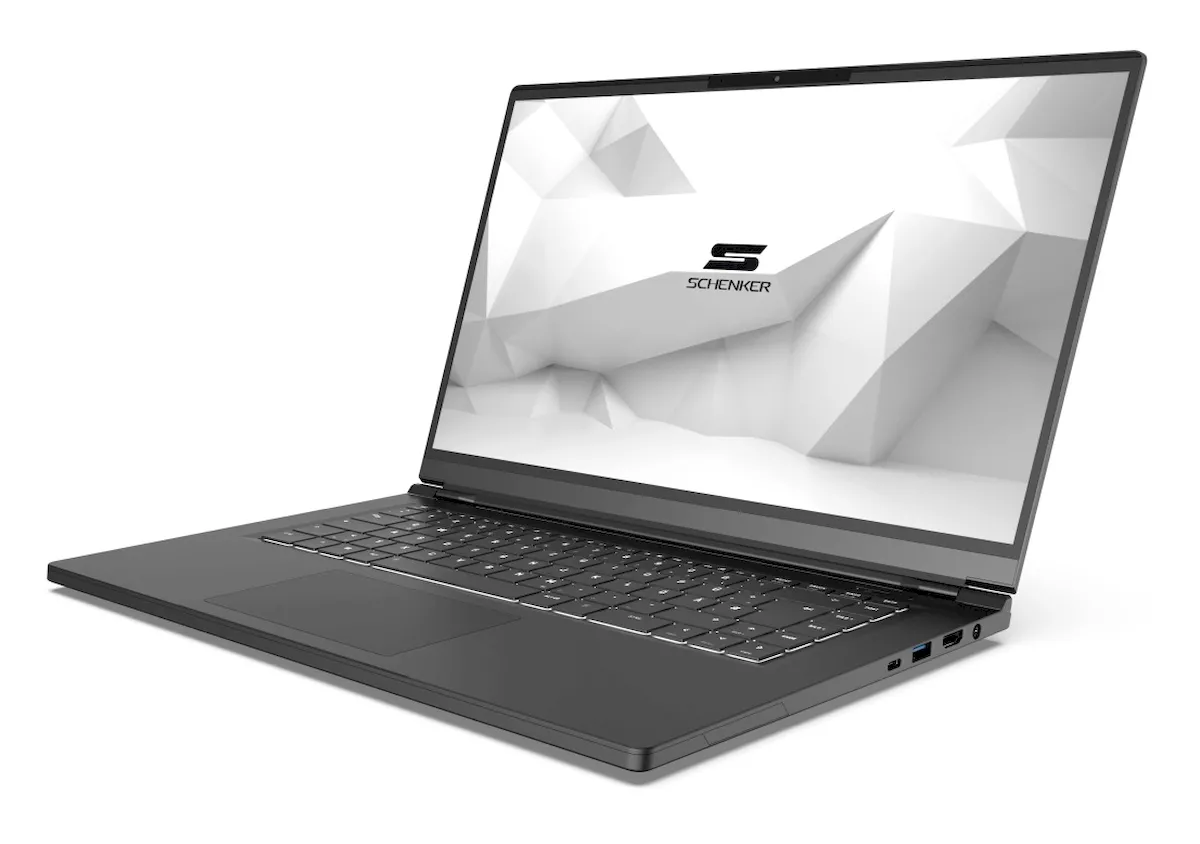 Schenker VIA 15 Pro, um laptop com uma tela de 15.6" e dois slots M.2