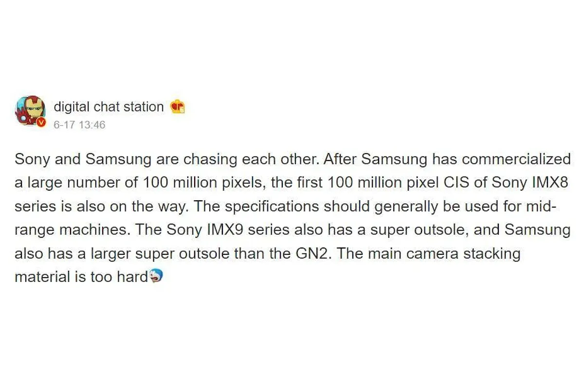 Sony está trabalhando em um sensor de 100MP para a Apple e o Google