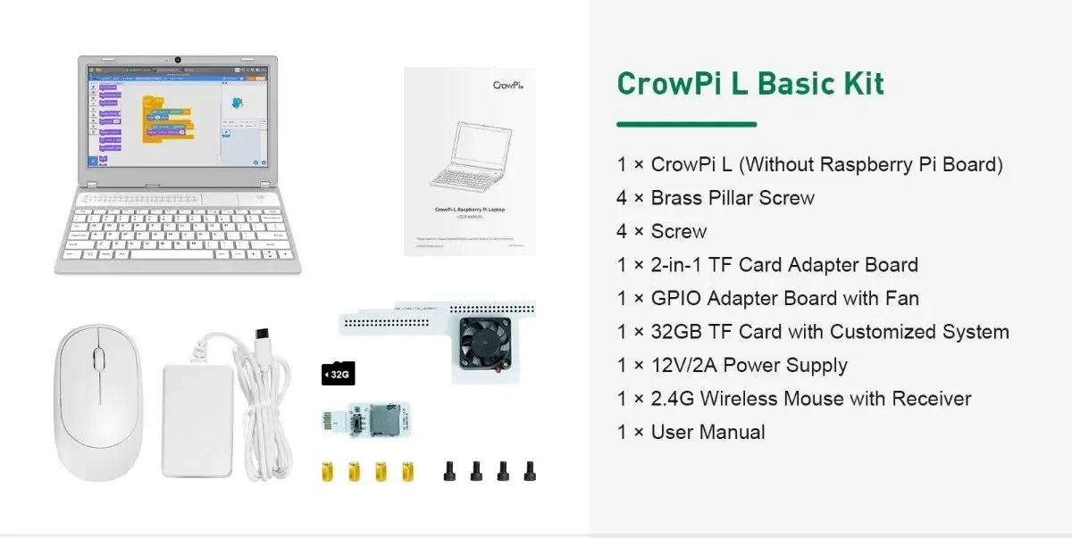 CrowPi L, um case de laptop que usa o Raspberry Pi 4