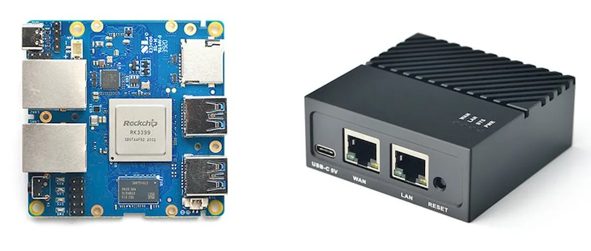 NanoPi R4S, um pequeno PC headless com processador RK3399 e duas portas Gigabit Ethernet