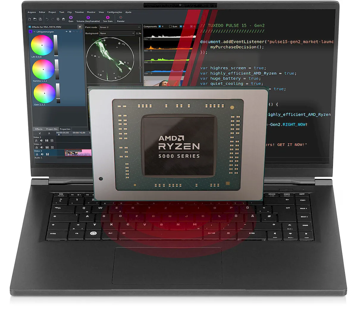 TUXEDO Pulse 15 Gen2 lançado com Ryzen 7 5700U e tela WQHD