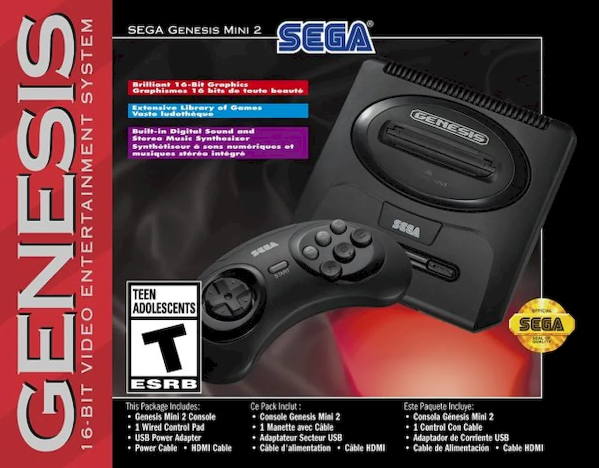 Console retro Sega Genesis Mini 2 rodará 60 jogos