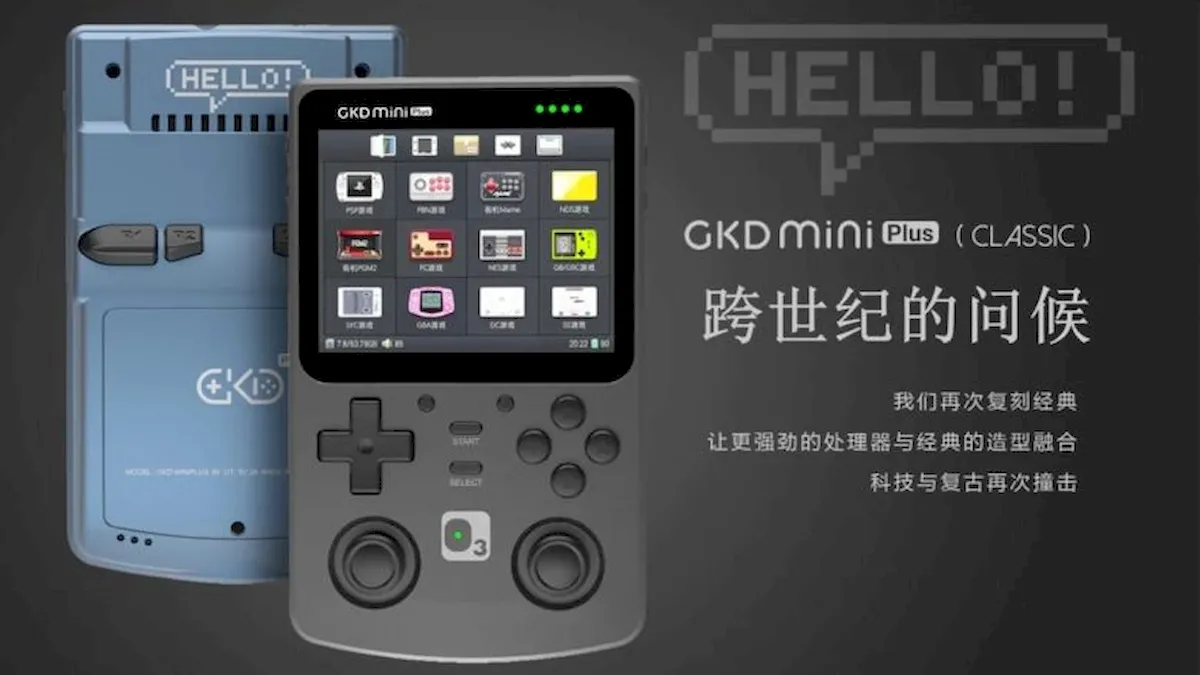 GKD mini Plus, um console de jogos retrô com sticks analógicos destacáveis