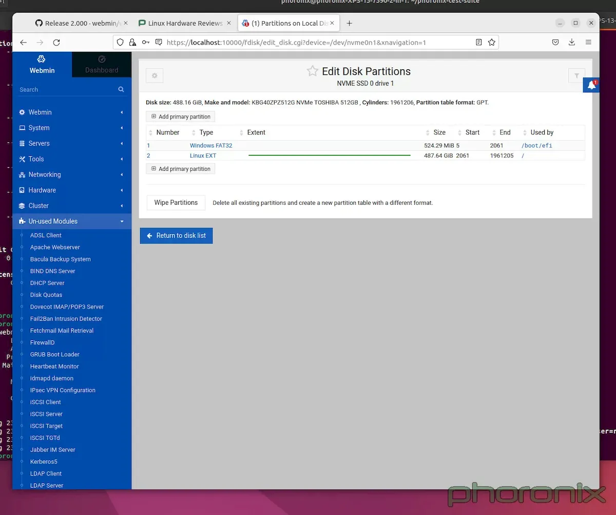 Webmin 2 lançado como uma atualização incremental da série 1.x