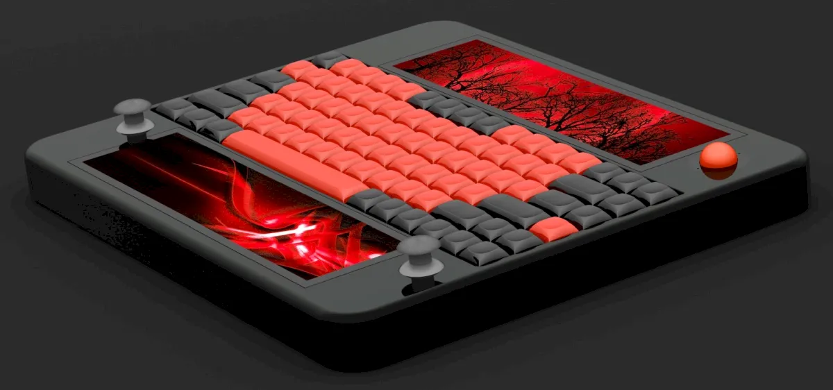 ZEETWIN RPI Cyberdeck, um PC móvel de tela dupla com teclado mecânico e Raspberry Pi CM4