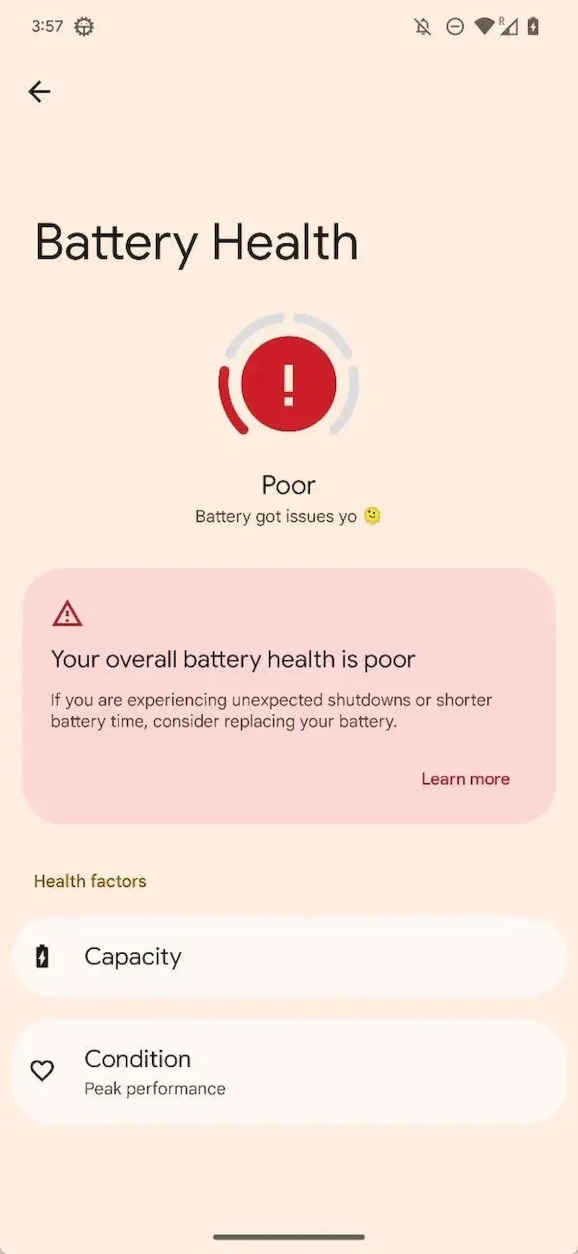 Android 13 mostrará a saúde da bateria do smartphone