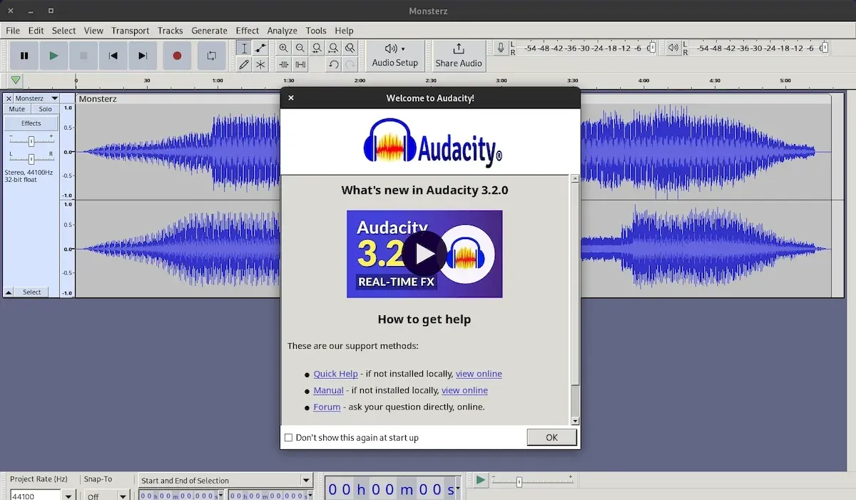 Audacity 3.2 lançado com efeitos em tempo real e VST3