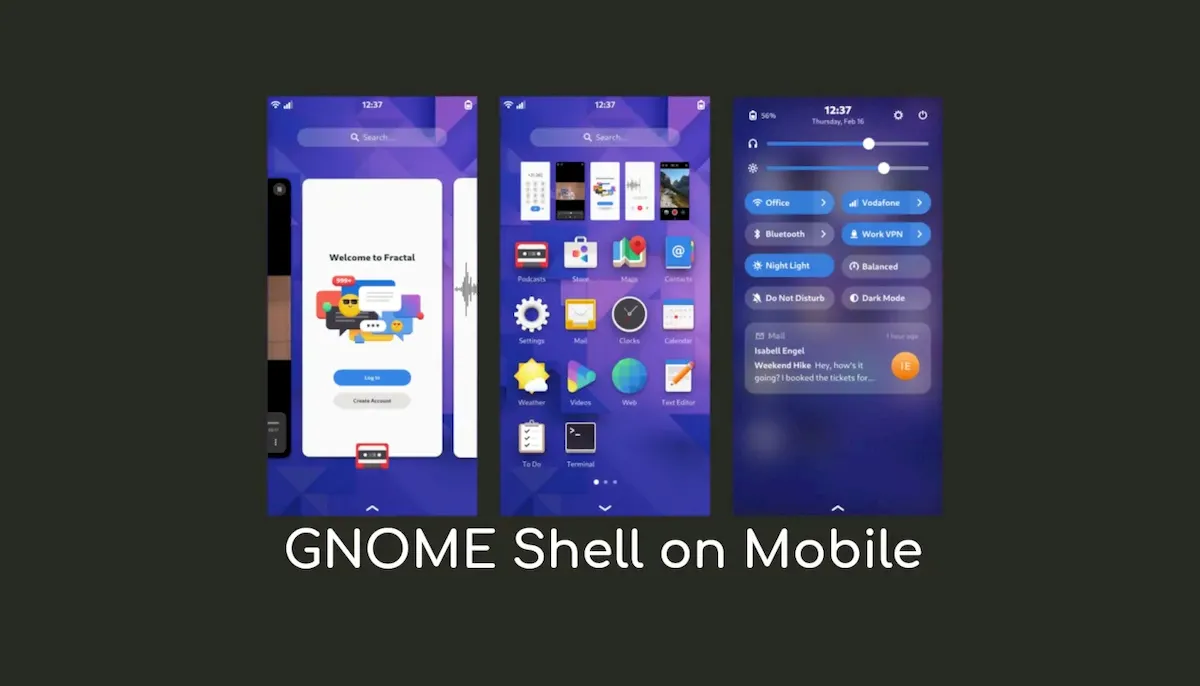 GNOME Shell está sendo adaptado para dispositivos móveis