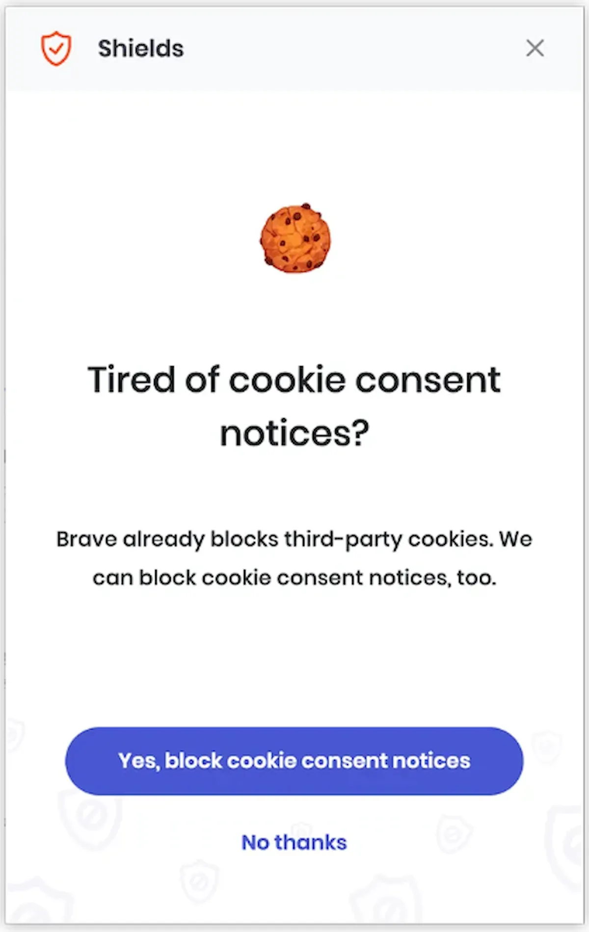Brave começará a bloquear banners de consentimento de cookies