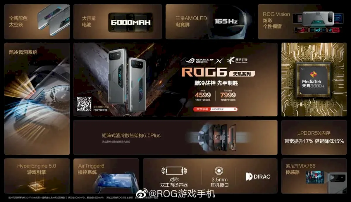 ROG 6D, uma série de smartphones para jogos genuínos