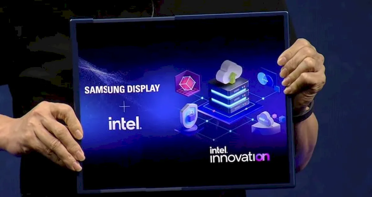 Samsung revelou a sua primeira tela deslizante de 17 polegadas funcional