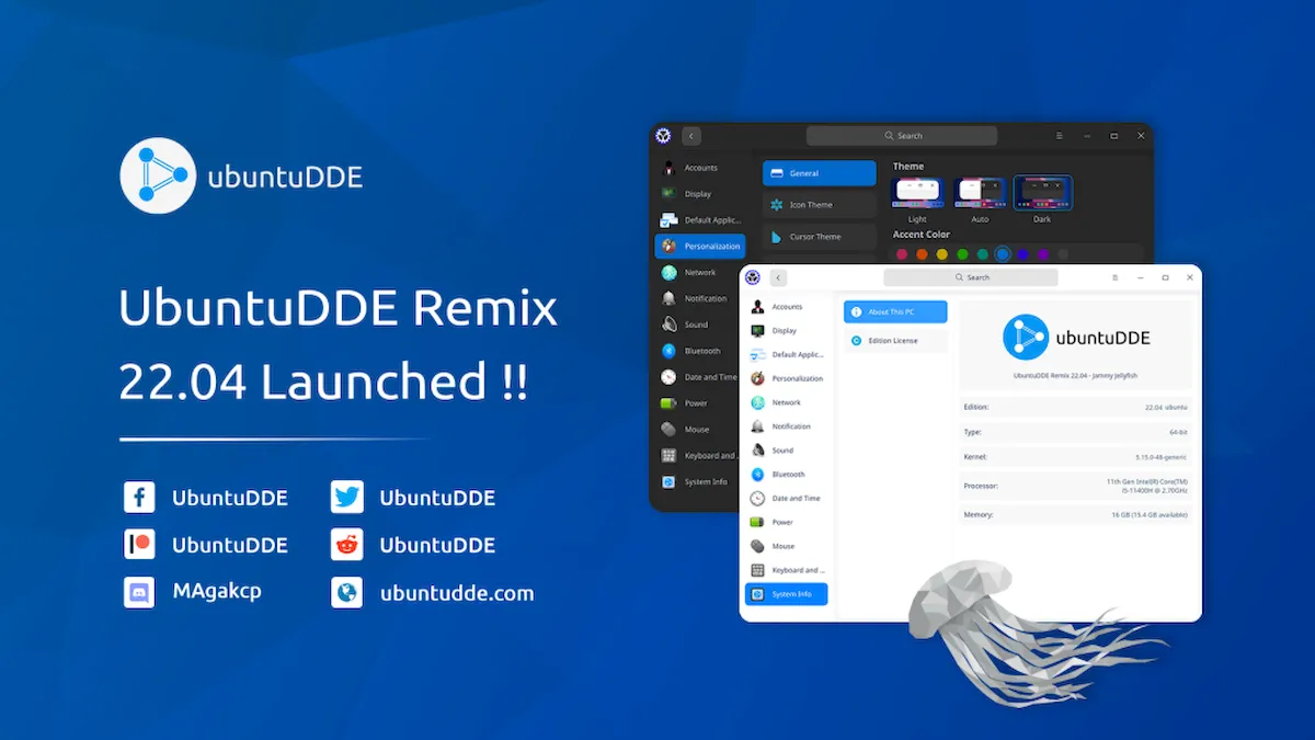 UbuntuDDE Remix 22.04 lançado com ambiente Deepin atualizado