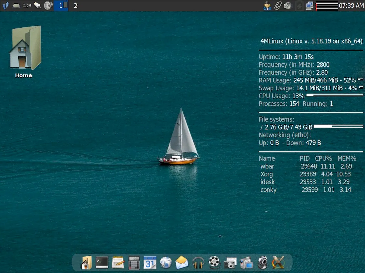 4MLinux 40.1 lançado com Kernel 5.18.19, Apache 2.4.54, e mais