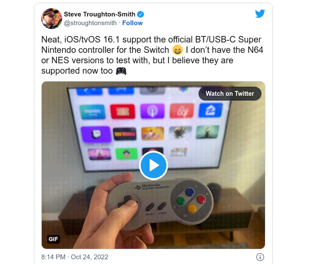Controles clássicos da Nintendo já funcionam no iPads e Apple TV