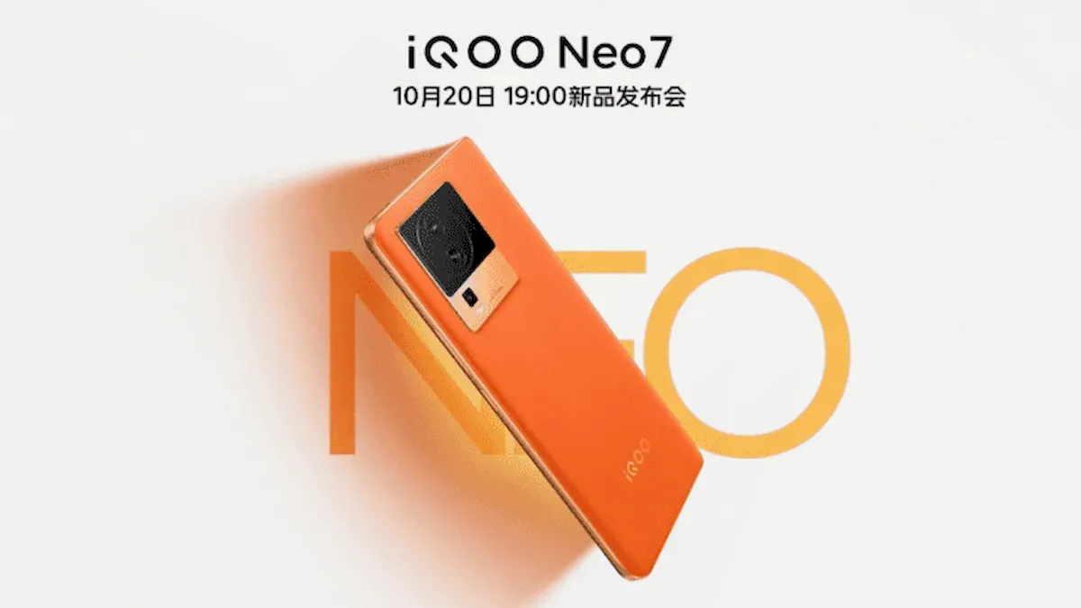 iQOO Neo 7 será anunciado em 20 de outubro