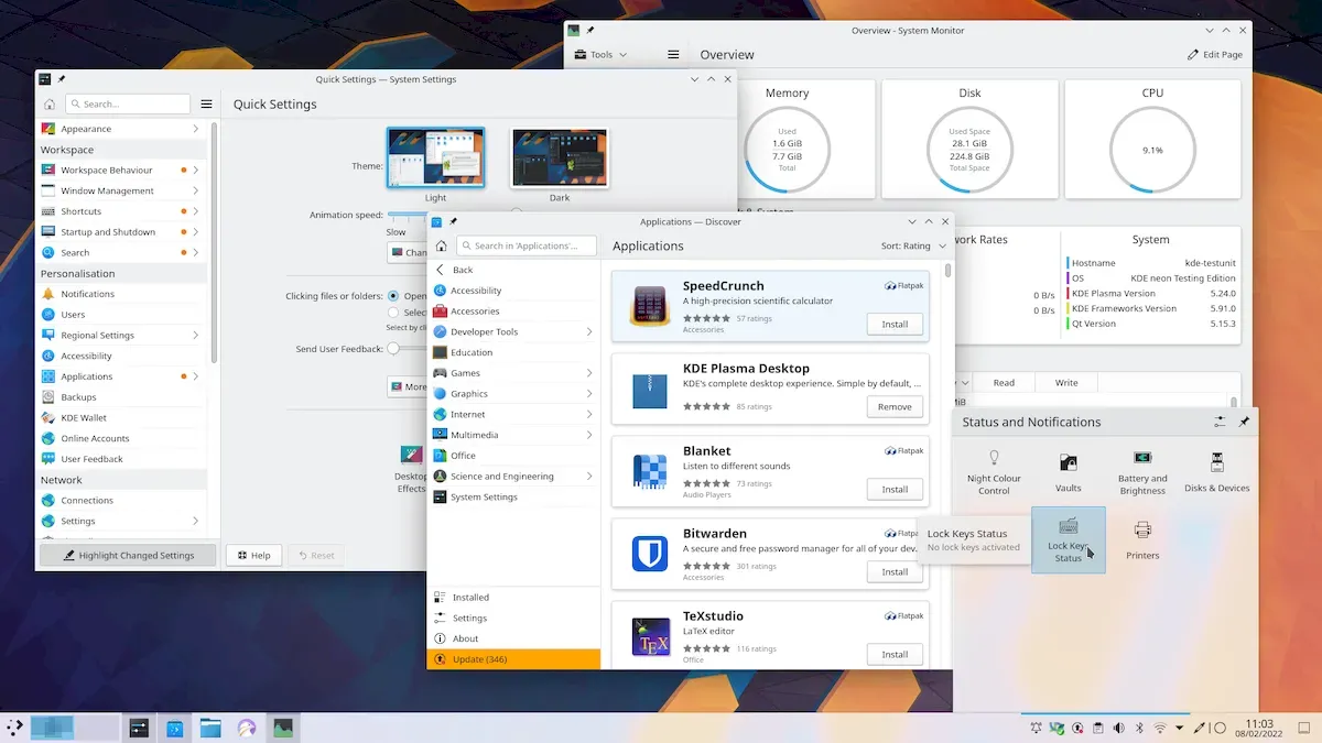 KDE Plasma 5.24.7 LTS lançado com suporte a Flatpak melhorado