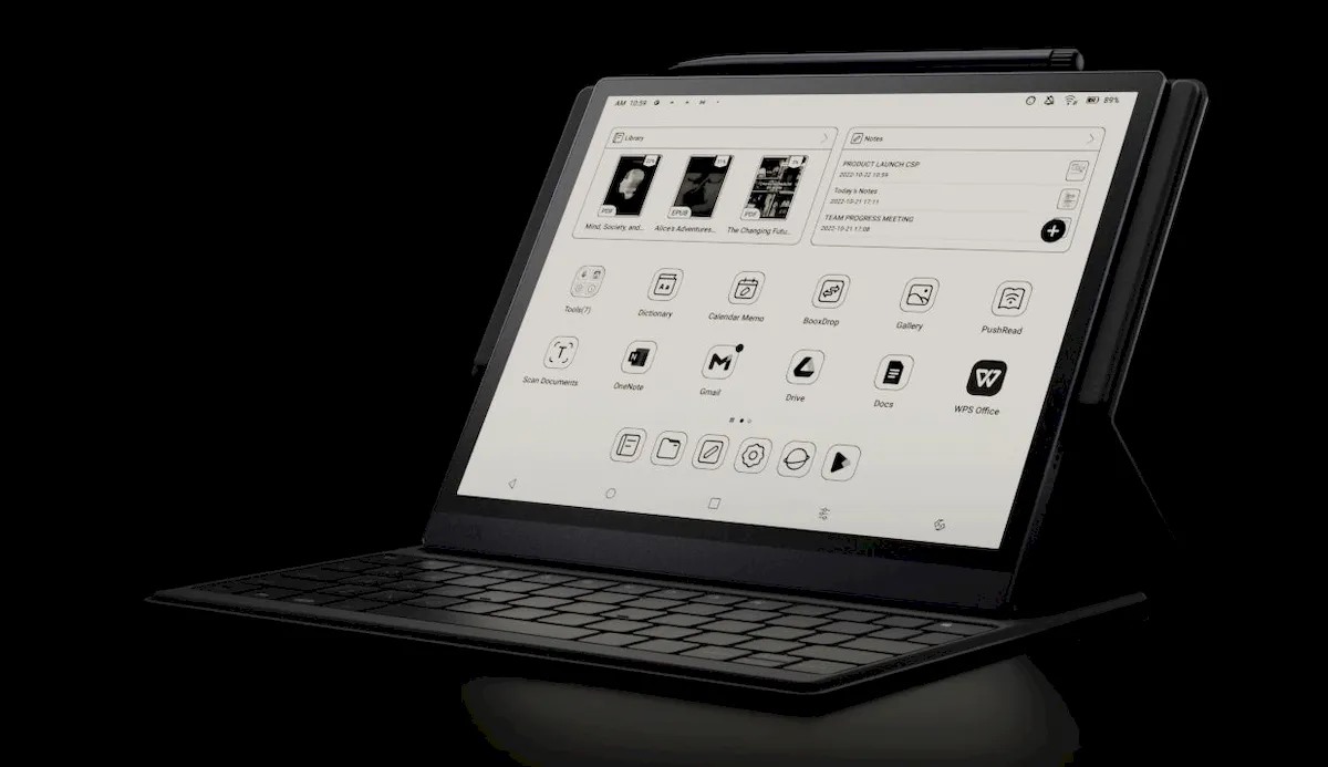 Onyx BOOX Tab Ultra, um tablet Android com tela E Ink e câmera de 16MP e suporte para caneta e teclado