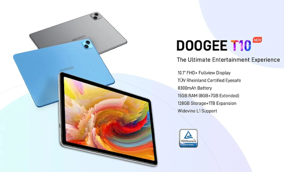Doogee T10, um tablet com 8GB de RAM e mais 5 GB adicionais