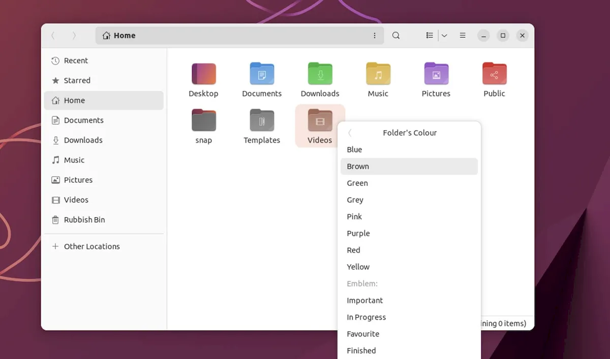 Folder Color já suporta o Ubuntu 22.10