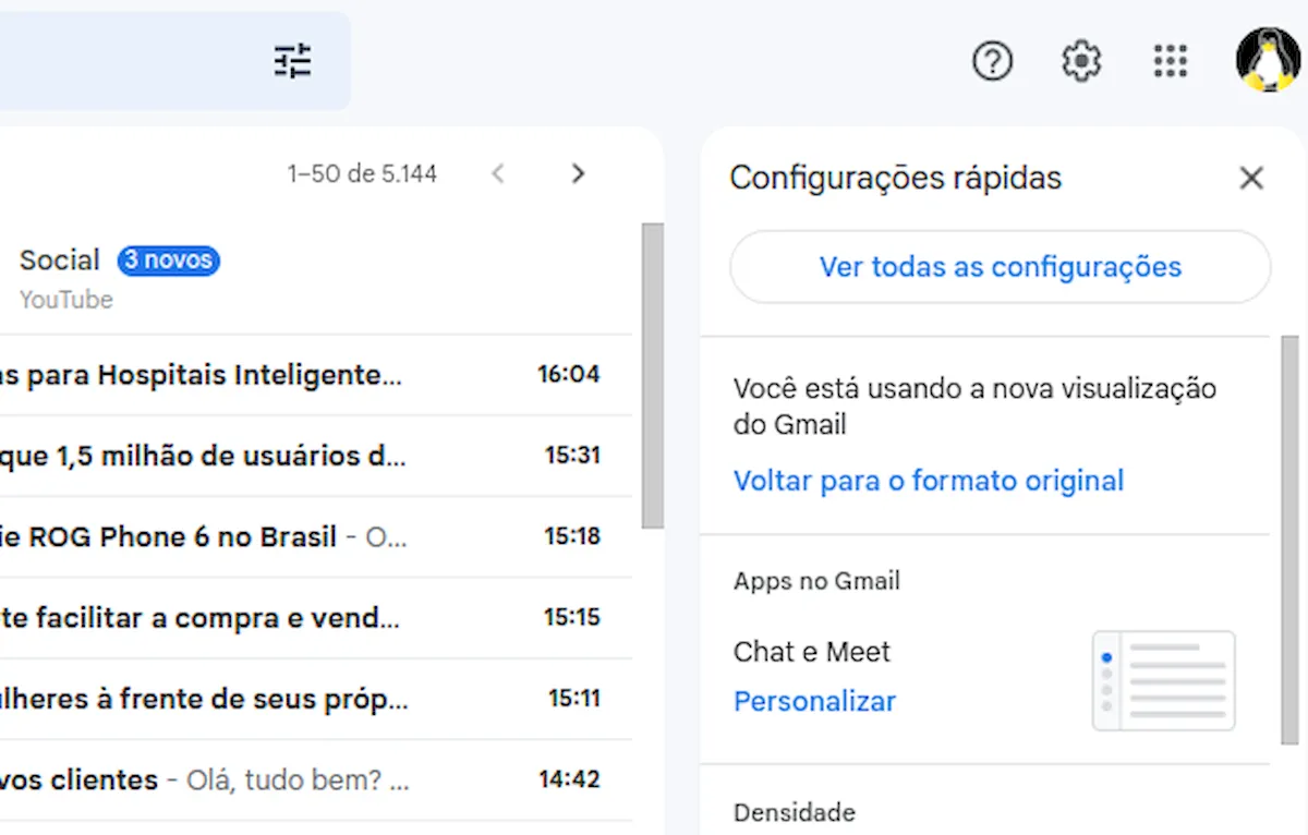 Gmail forçará o uso da nova interface de usuário em breve