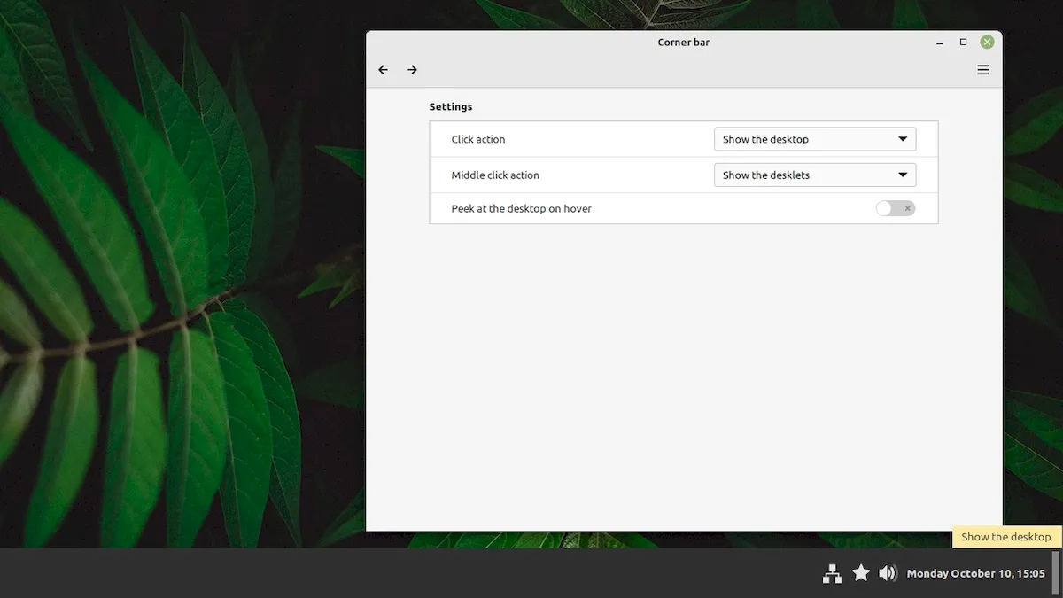 Linux Mint ganhou um botão para Mostrar Área de Trabalho