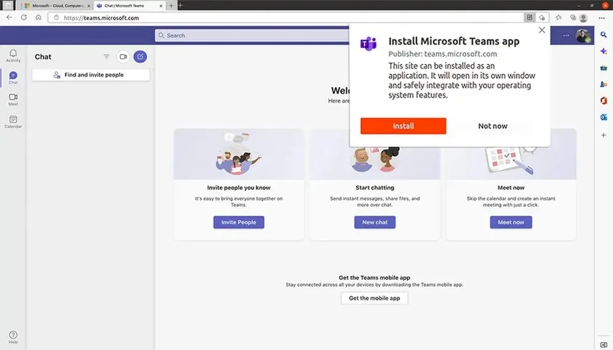 Microsoft Teams PWA agora é o aplicativo recomendado para Linux