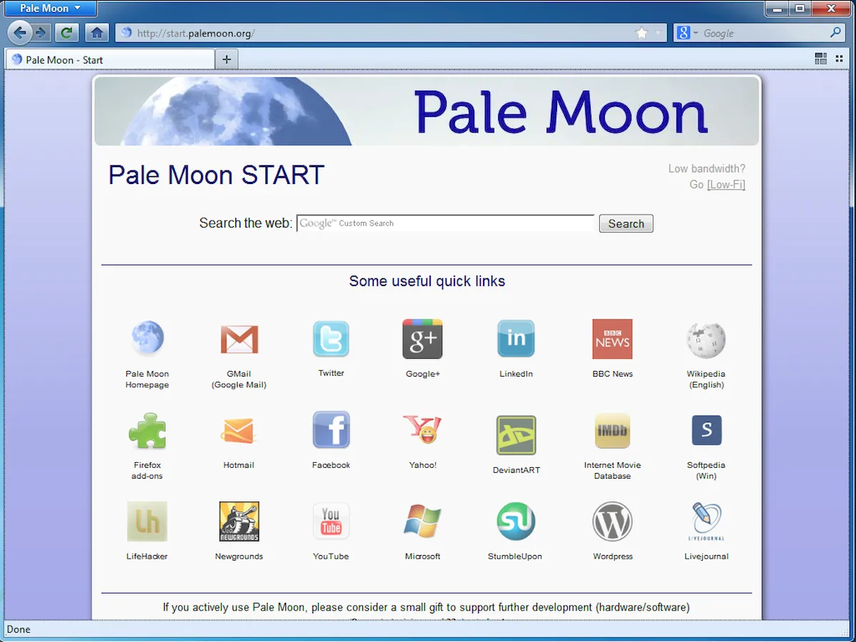 Pale Moon 31.4 lançado com suporte ao MacOS 13, e mais