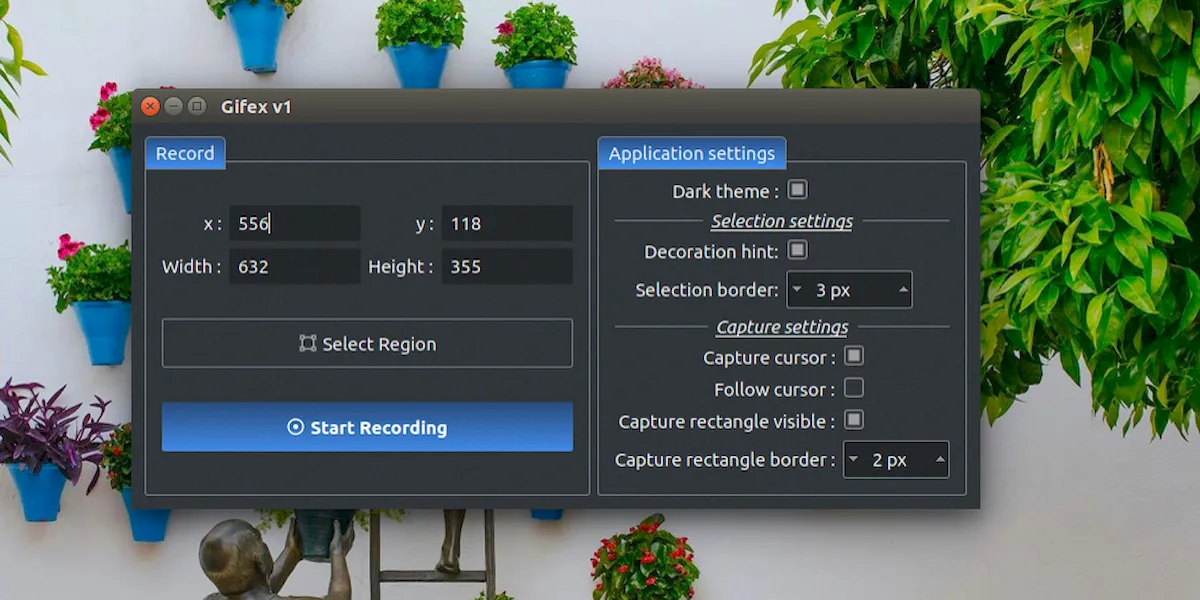 Como instalar o gravador de GIF Gifex no Linux via Snap