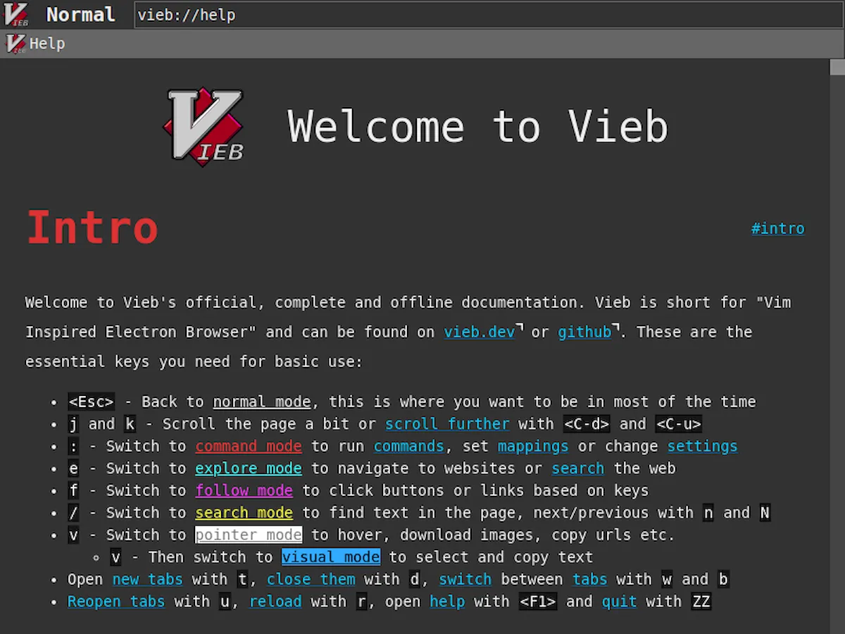 Como instalar o navegador Vieb no Linux via AppImage