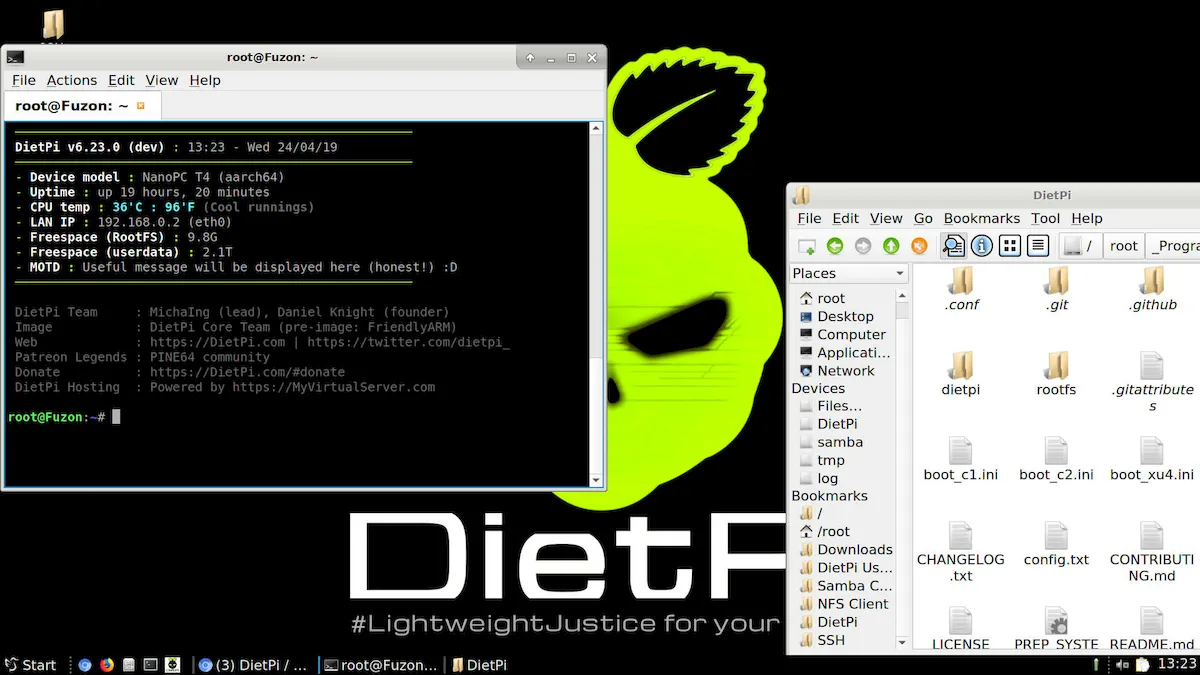 DietPi 8.12 lançado com imagem para NanoPi R6S, e mais
