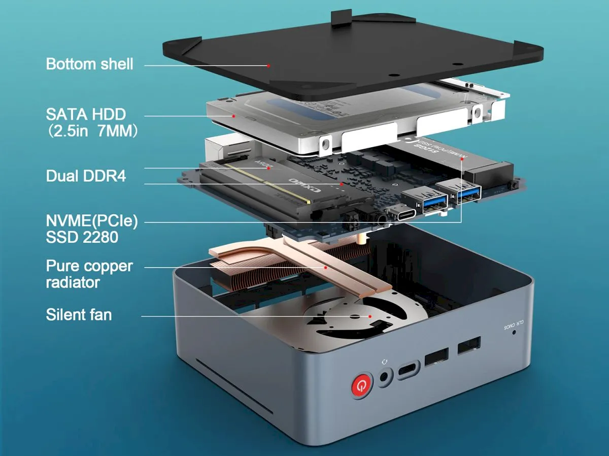 GXMO U58, um mini PC com Ryzen 7 5800U e 16 GB de RAM