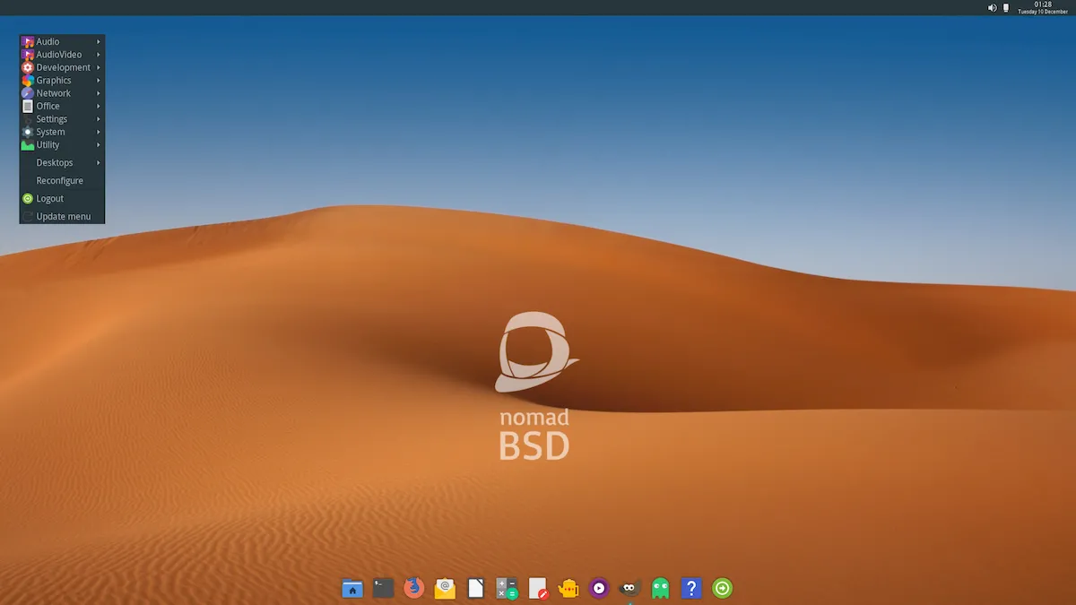 NomadBSD 131R lançado com o SLiM foi substituído por SDDM