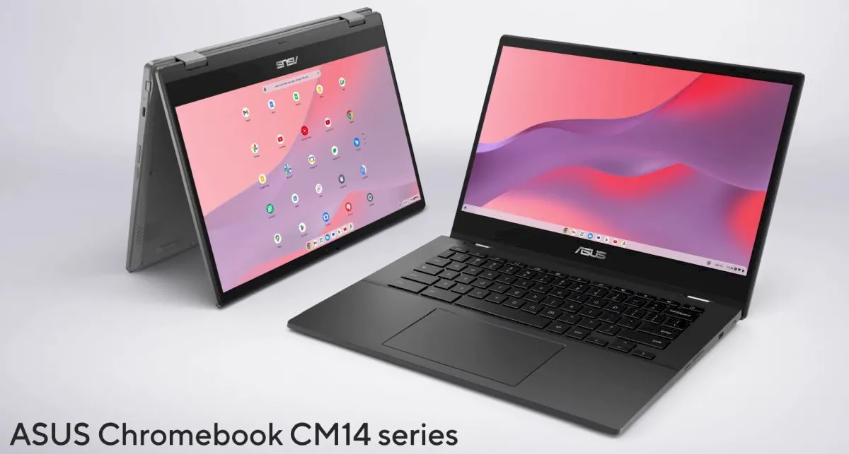 Asus revelou os laptops Chromebook CM14 e CM14 Flip com processador MediaTek Kompanio 520