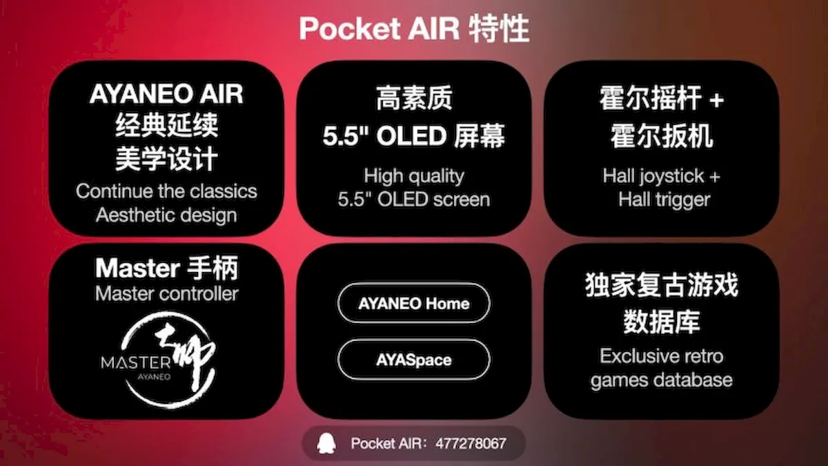 AYA Neo Pocket Air, um PC de jogos com Android e tela OLED