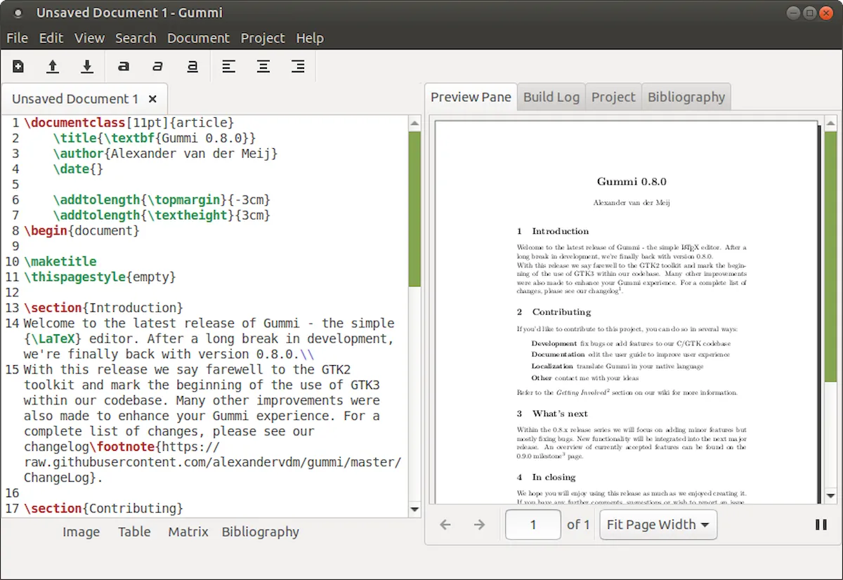 Como instalar o editor LaTeX Gummi no Linux via Flatpak