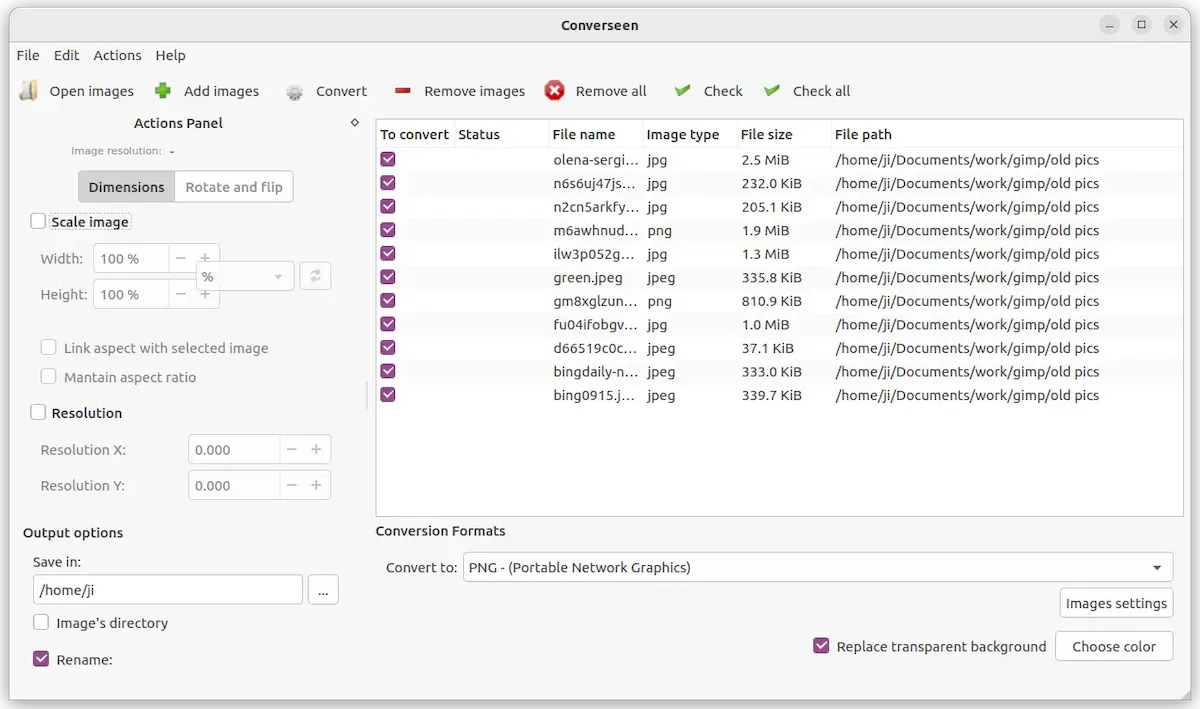 Converseen 0.9.10.0 lançado com opção para remover metadados
