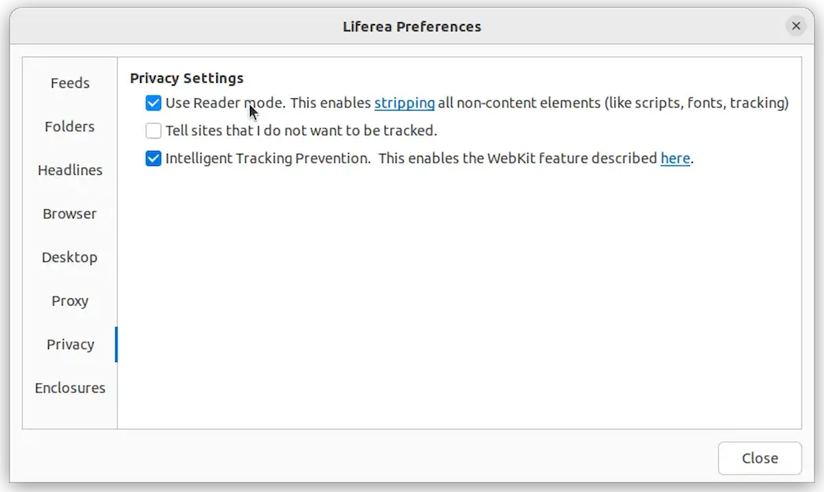 Liferea 1.14 lançado com melhorias e correções