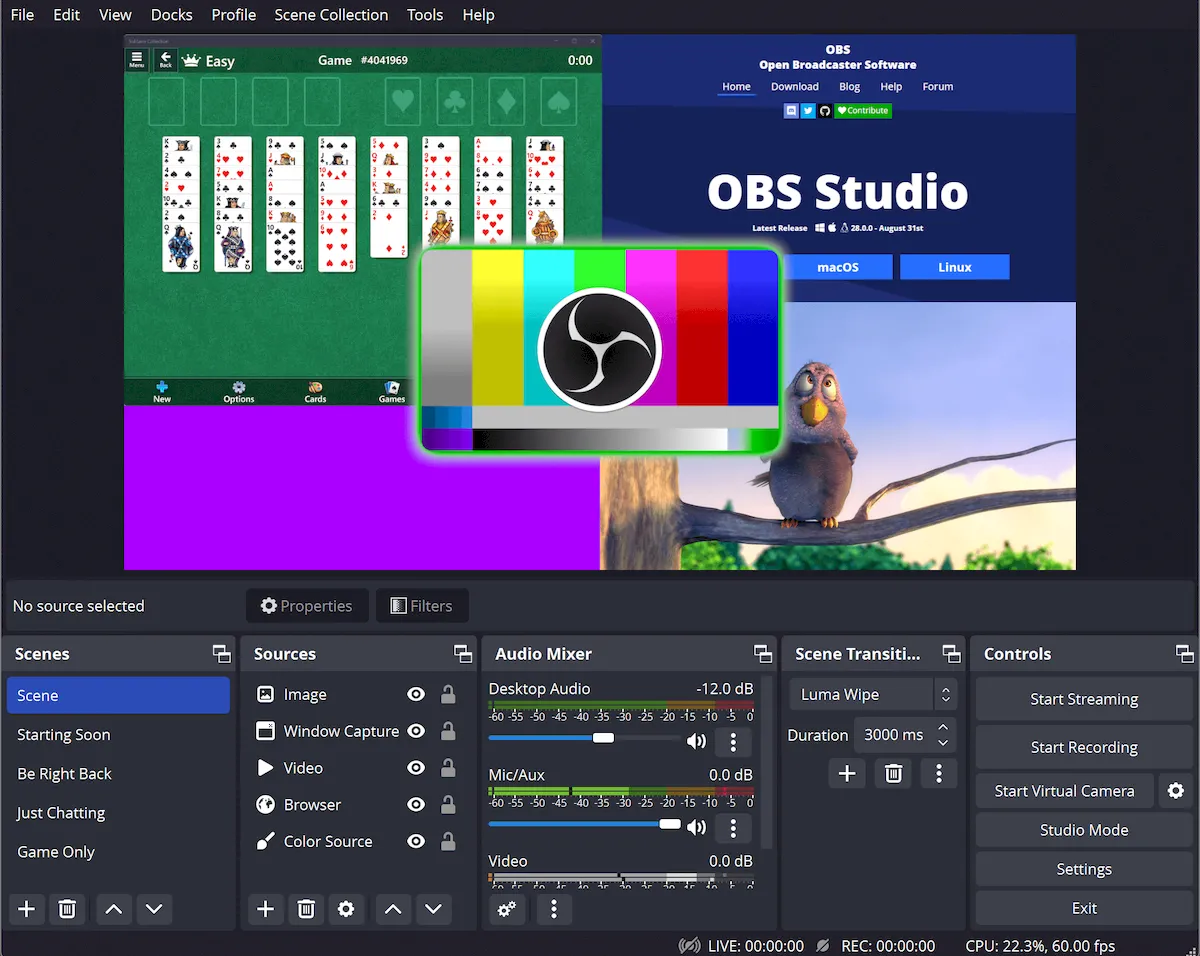 OBS Studio 29 lançado com suporte a teclas de mídia no Linux