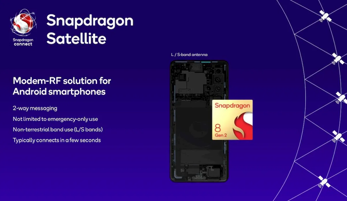 Snapdragon Satellite permitirá mensagens bidirecionais globais