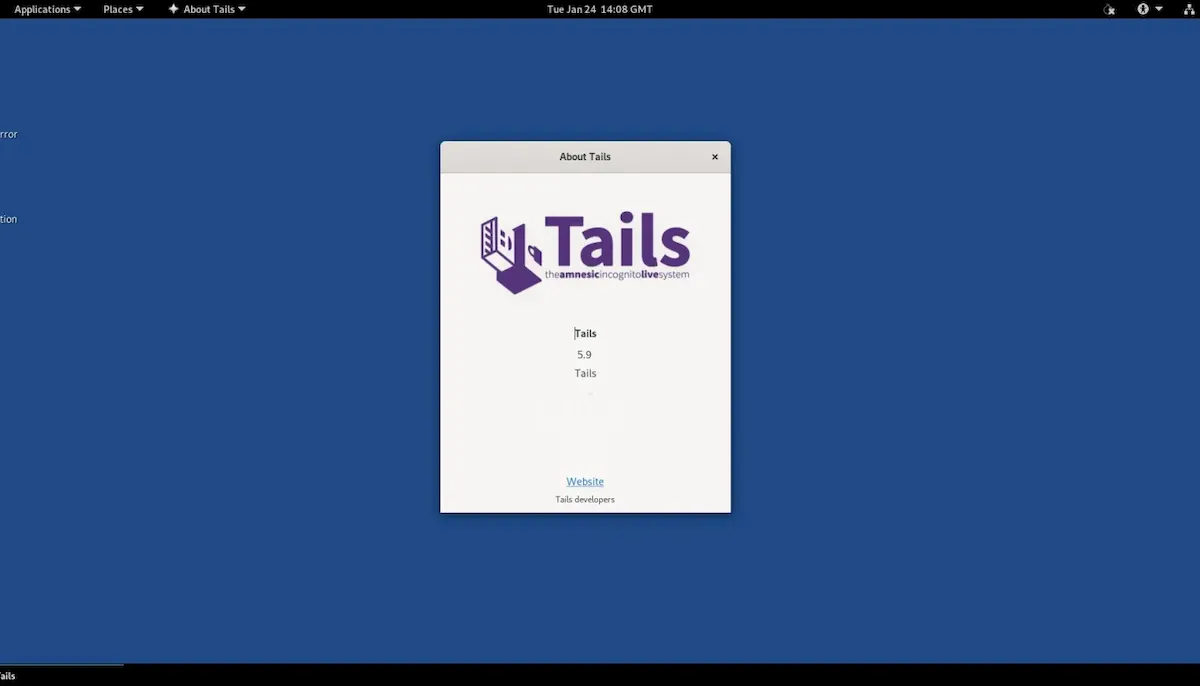 Tails 5.9 lançado com Kernel 6 e correções de bugs