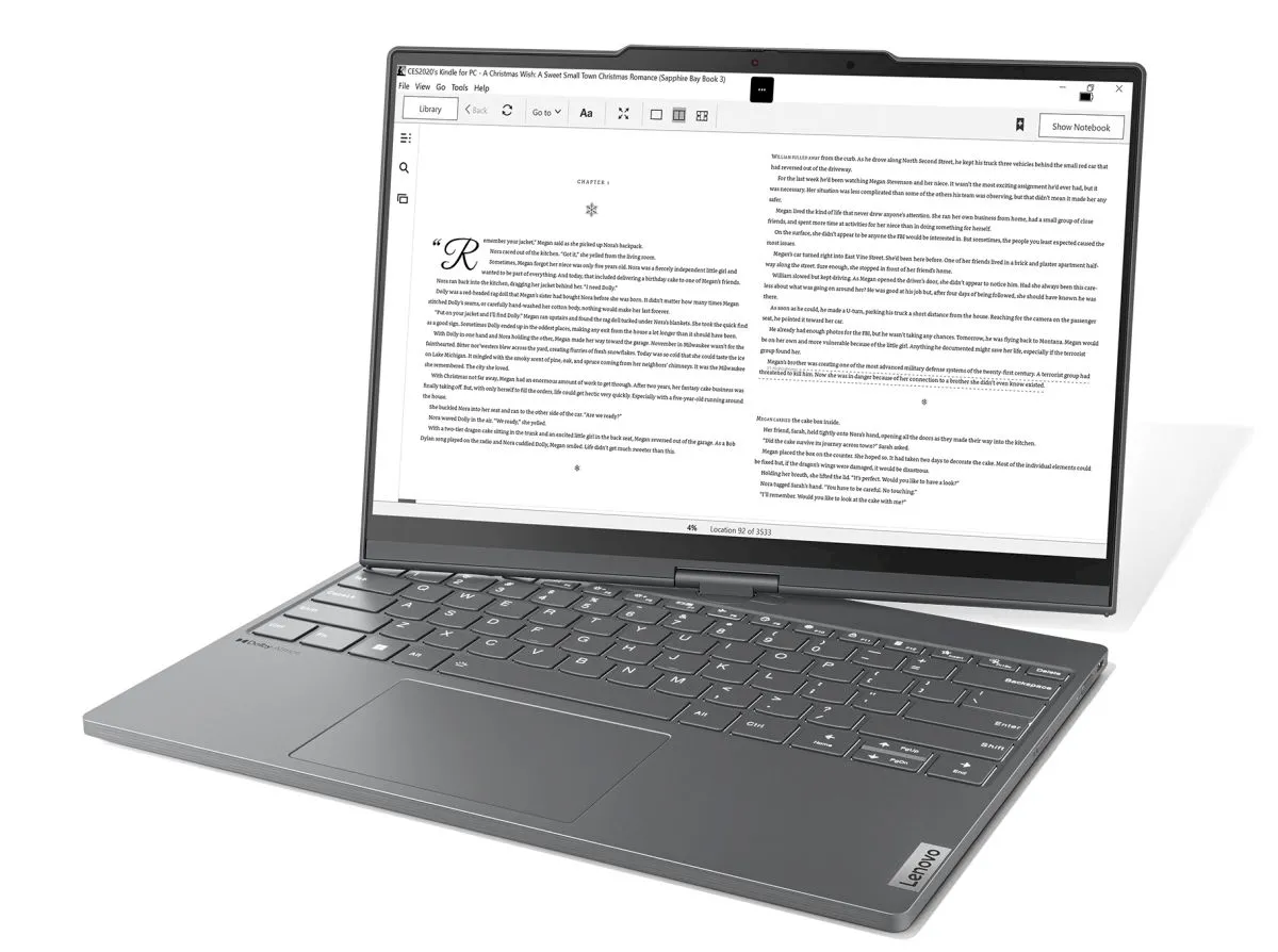 ThinkBook Plus Twist, um laptop com telas OLED e E Ink coloridas